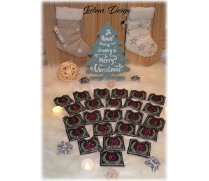 Stickserie - Adventskalender Mini Hüllen 1-24 Zahlen